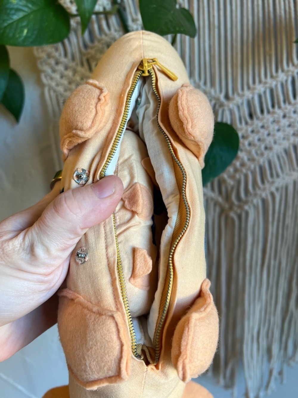 Vintage Mama Pig Plush with Baby Piglets Inside Zipper Belly Cottagecore Toy - Picture 5 of 11